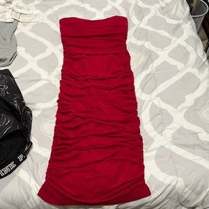 Strapless midi dress from Fashion Nova